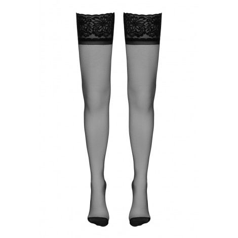 Bas autofixants couture noir 1 - Cotelli Legwear