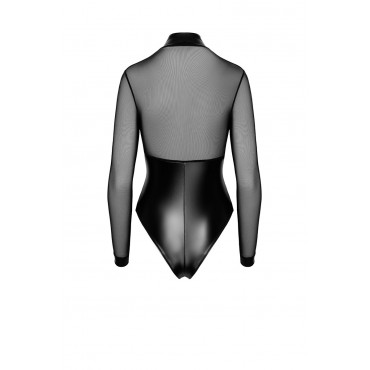 Body Edge zippé avec anneaux F321 wetlook et tulle