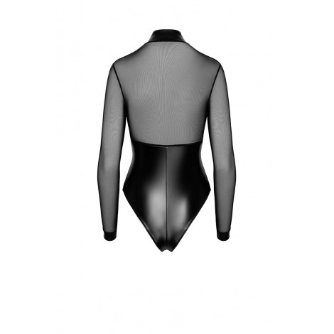 Body Edge zippé avec anneaux F321 wetlook et tulle